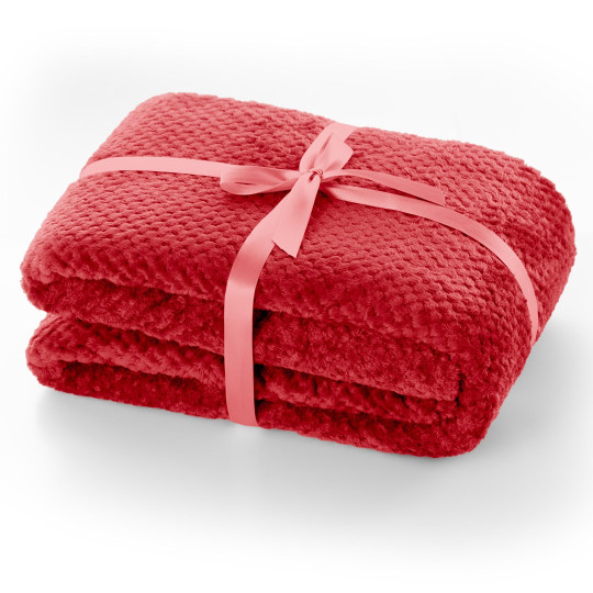 Pătură modernă roșie jacquard HENRY 170x210