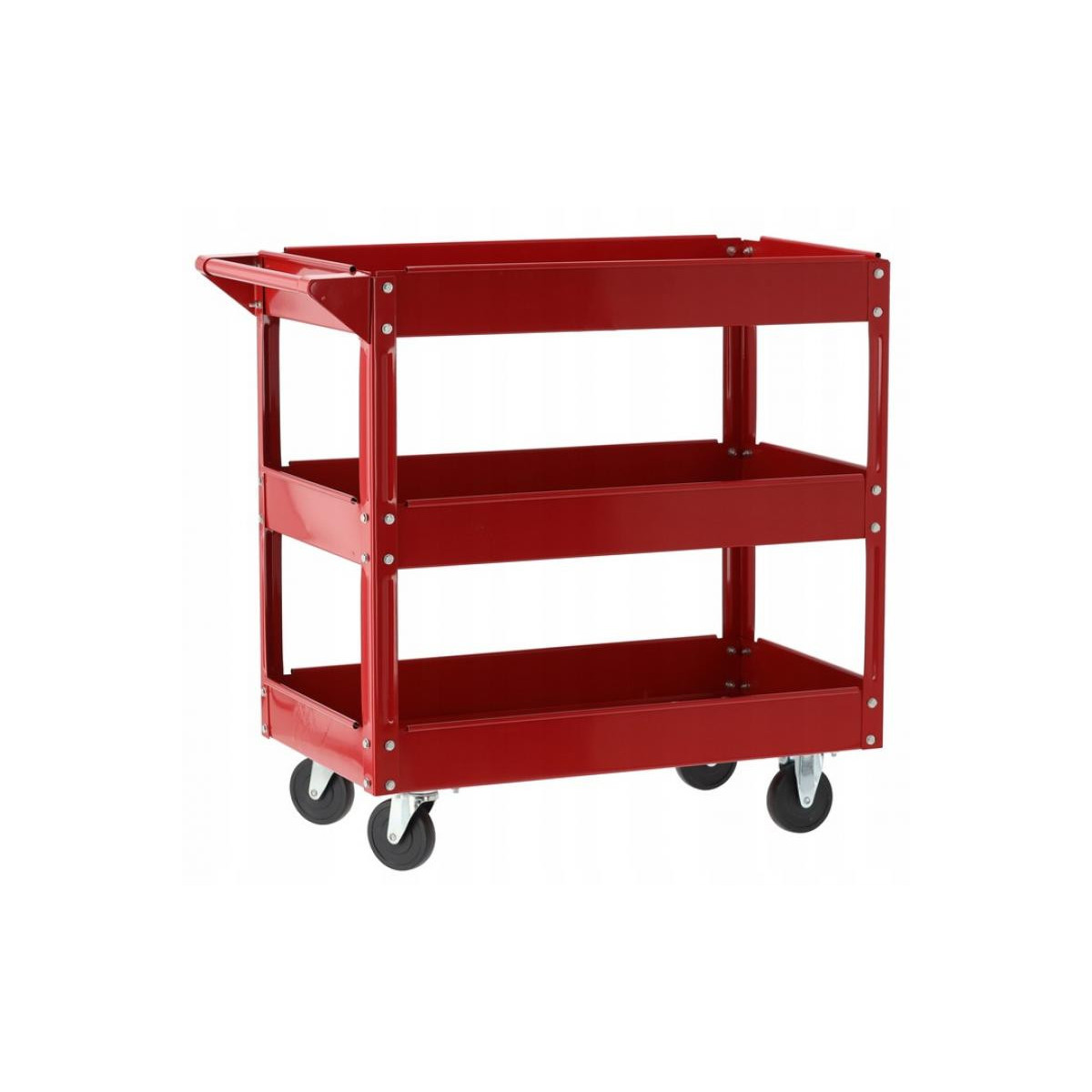 Vagon pentru unelte pe roți, de culoare roșie, 82,5 x 41,5 x 72,5 cm