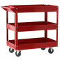 Vagon pentru unelte pe roți, de culoare roșie, 82,5 x 41,5 x 72,5 cm