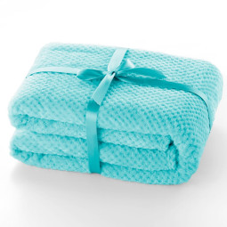 Patura de lux cu Jacquard, turcoaz HENRY 170x210