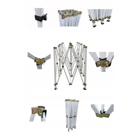 Stan de calitate, cu cortină albă, cu 3 pereți, 3x4,5 m, 35 kg