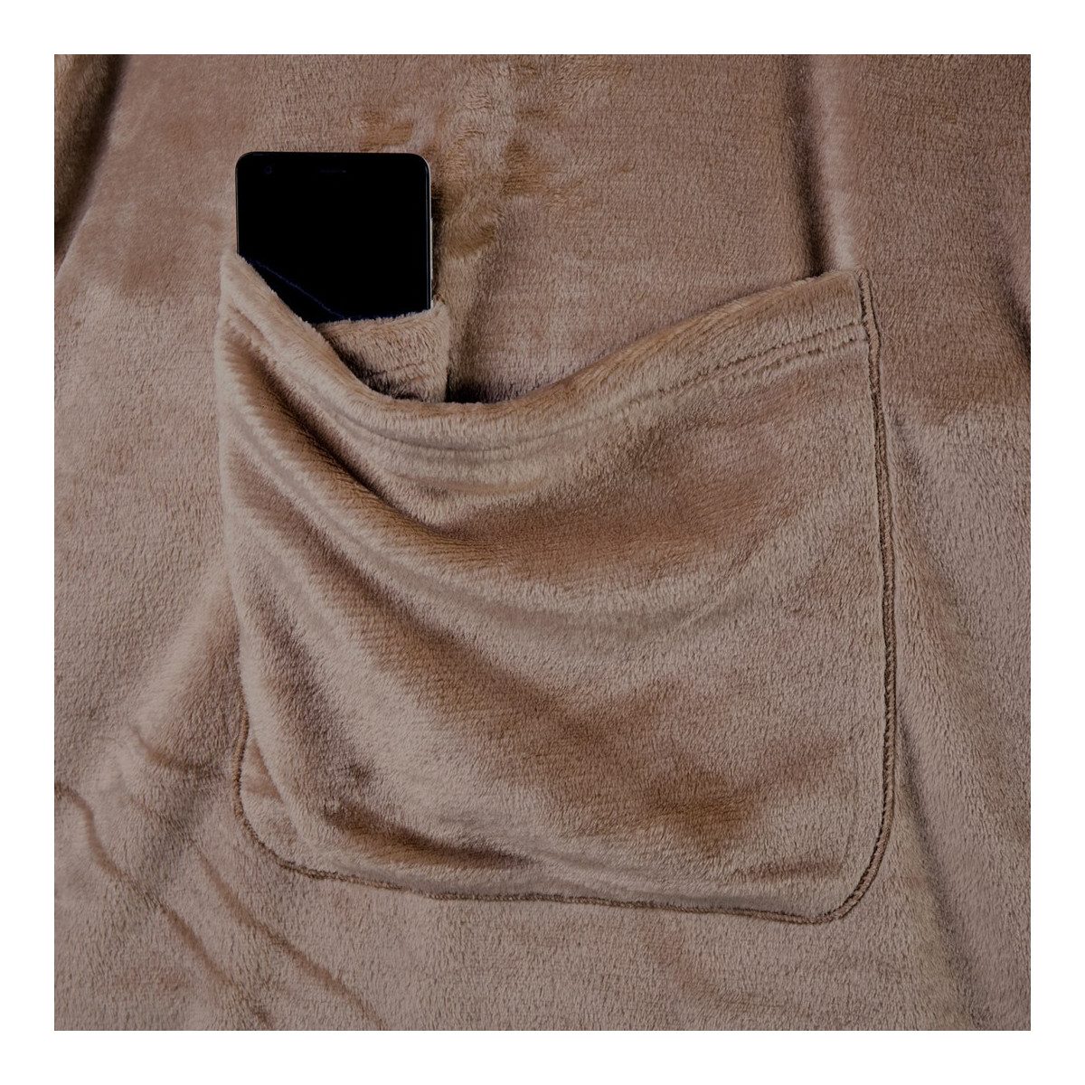 Pătură bej confortabilă LAZY cu mâneci 150x180