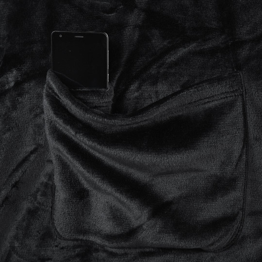 Patura originală cu mâneci de culoare neagră, 150x180