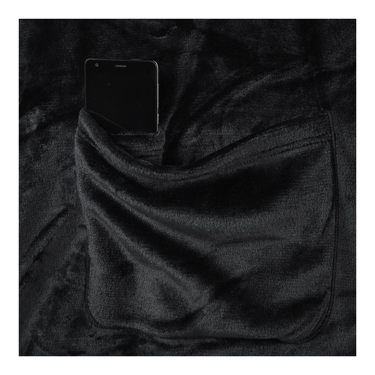 Patura originală cu mâneci de culoare neagră, 150x180