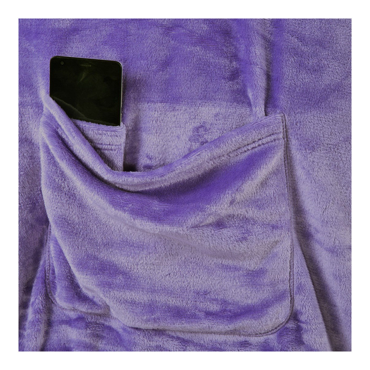 Pătura originală și confortabilă cu mâneci LAZY, culoare lila, 150x180