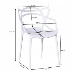 Scaun modern, de culoare albă