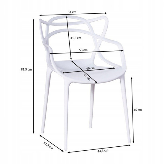 Scaun modern, de culoare albă