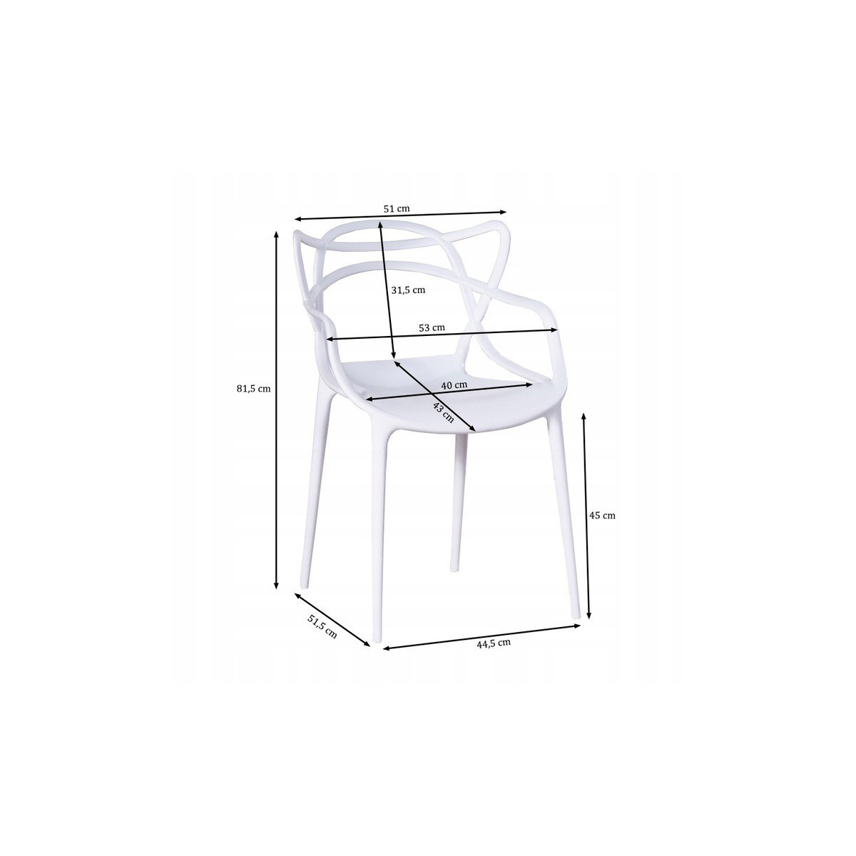 Scaun modern, de culoare albă