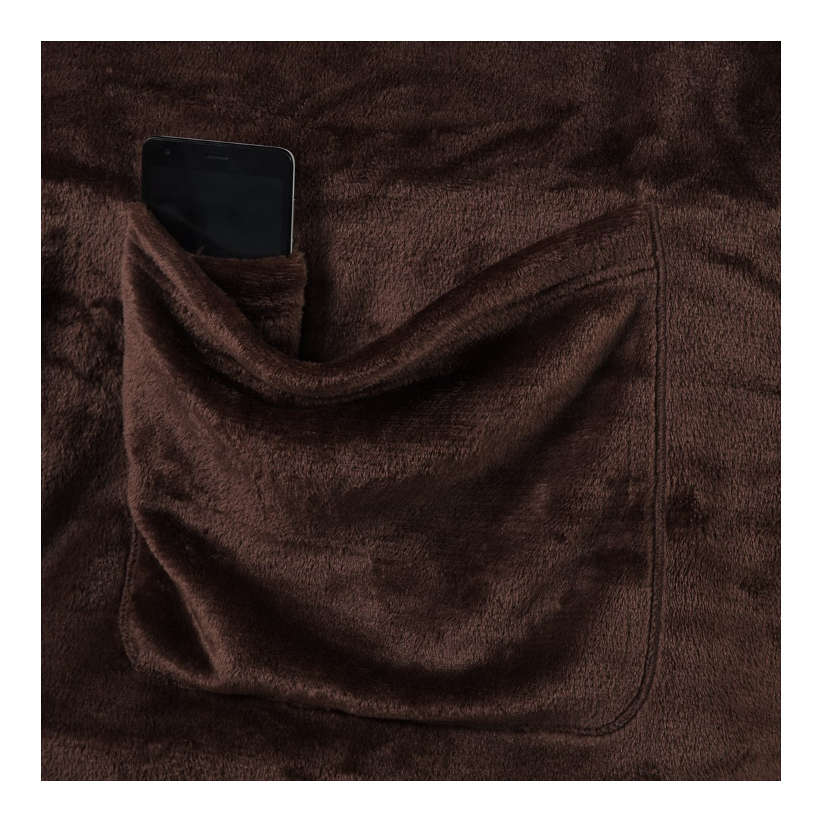 Pătură practică și originală LAZY, marron cu mâneci, 170x200