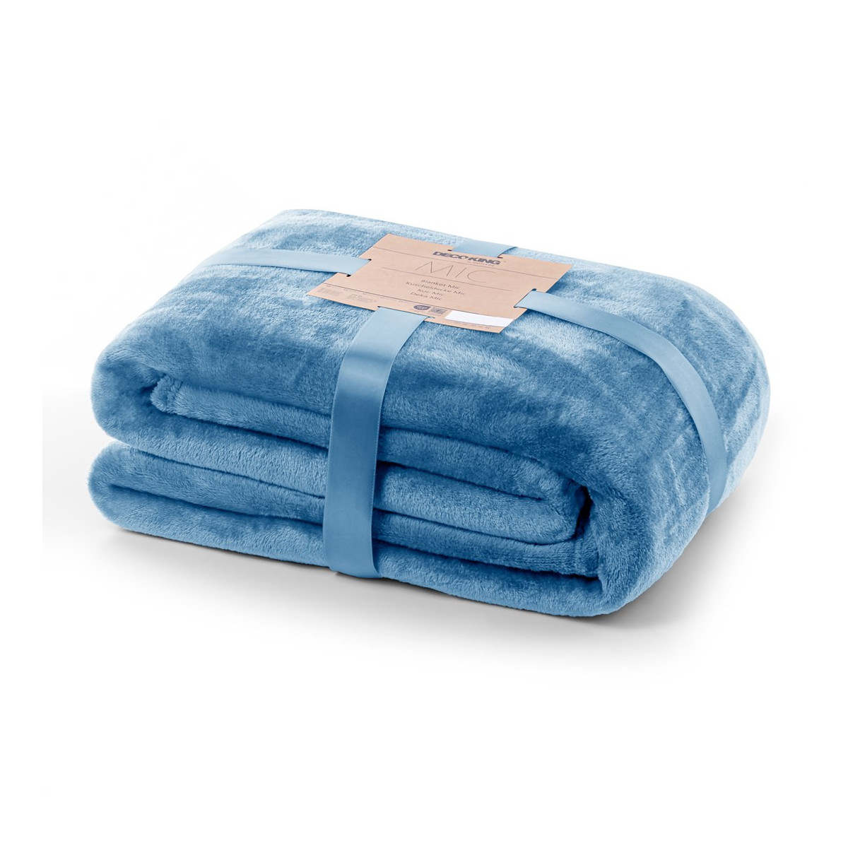 Plaid modern din microfibră MIC, de culoare albastră, 200x220