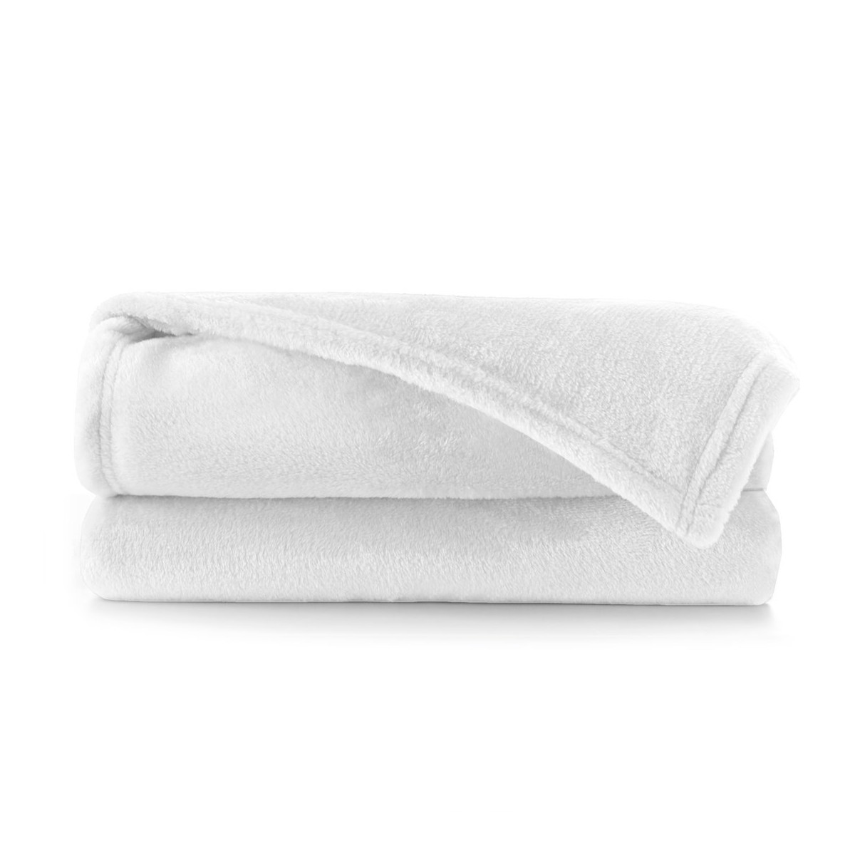 Pătură albă moale din microfibra MIC, 220x240