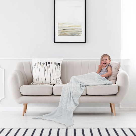 Până la urmă, o pătură călduroasă originală SIREN, culoare gri metalic 140