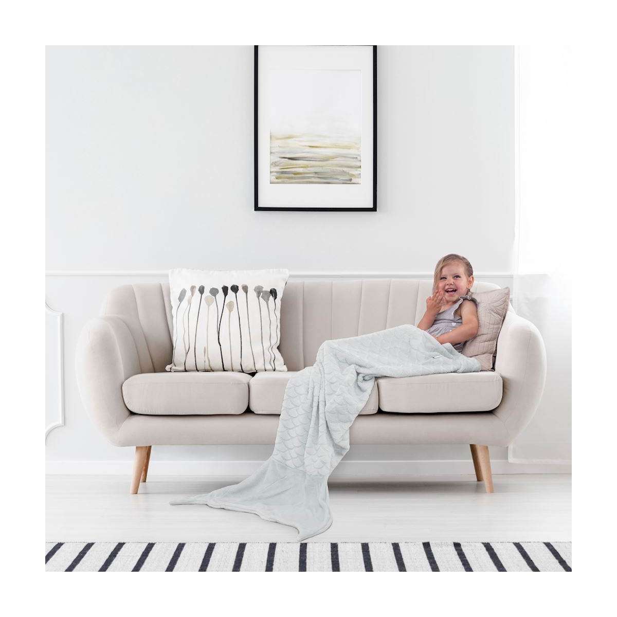 Până la urmă, o pătură călduroasă originală SIREN, culoare gri metalic 140