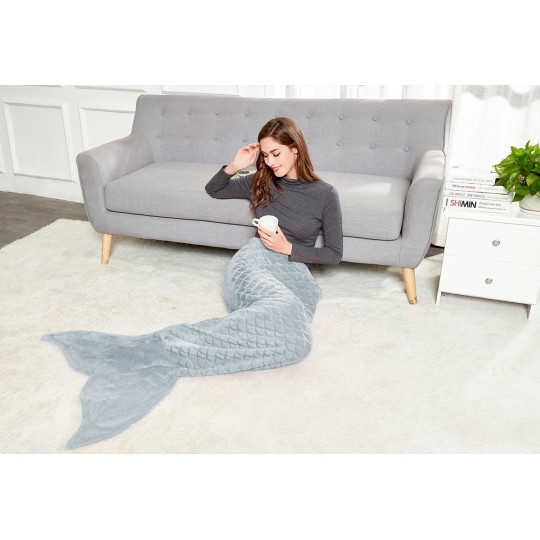 Până la urmă, o pătură călduroasă originală SIREN, culoare gri metalic 140