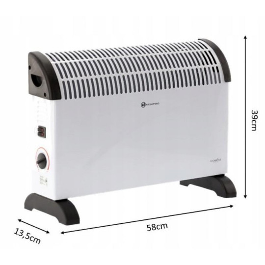 Radiator convector 2000W, 58x13,5x39 cm