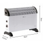 Radiator convector 2000W, 58x13,5x39 cm