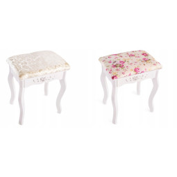 LED cosmetic vanity table with mirror, drawers, and stool