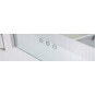 LED cosmetic vanity table with mirror, drawers, and stool