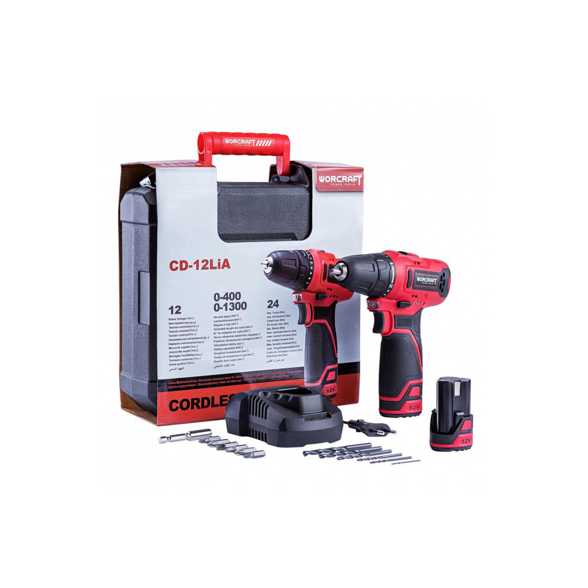 Scu screwdriver Worcraft CD-12LiA, 2xLi-ion 1.3Ah, cutie