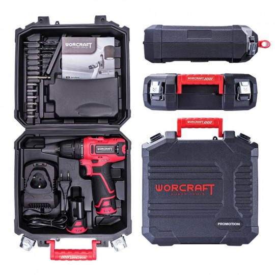 Scu screwdriver Worcraft CD-12LiA, 2xLi-ion 1.3Ah, cutie