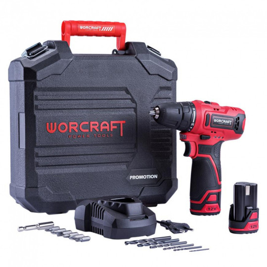 Scu screwdriver Worcraft CD-12LiA, 2xLi-ion 1.3Ah, cutie