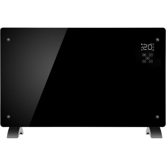 Panou de încălzire negru, radiator convector 2500W, negru