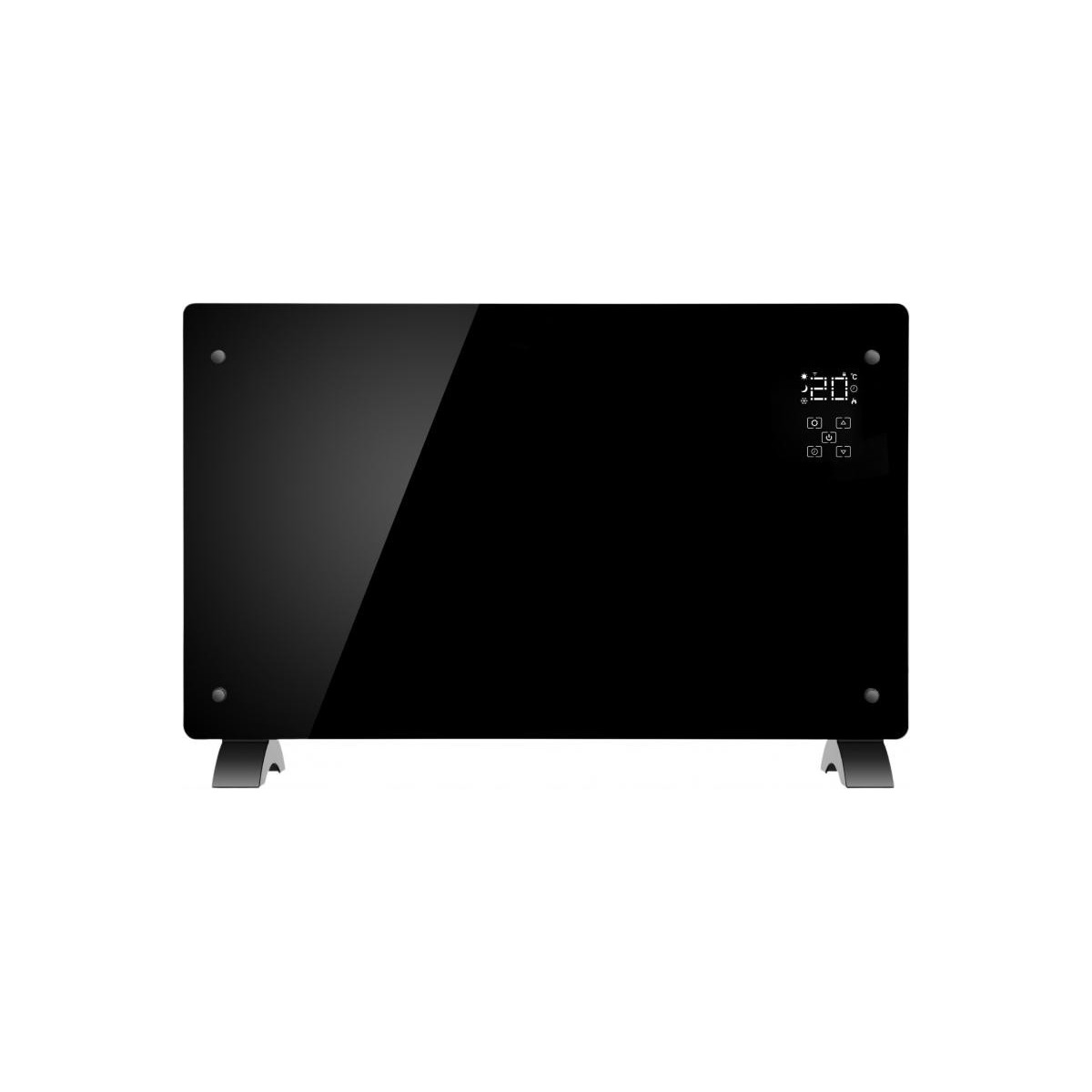 Panou de încălzire negru, radiator convector 2500W, negru
