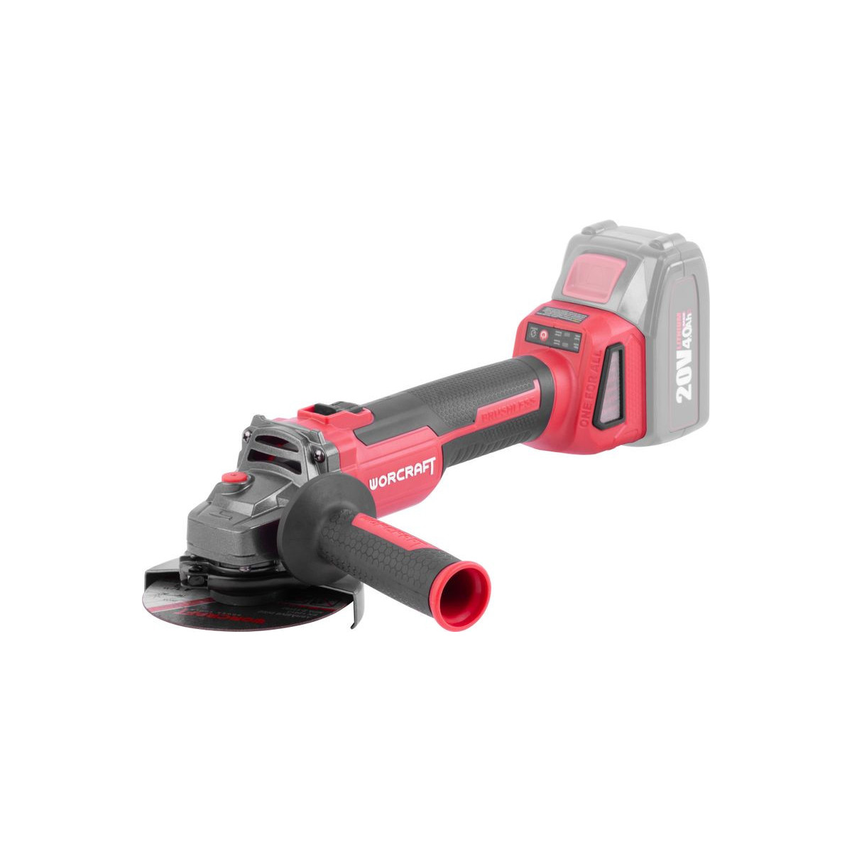 Brusca fără carbon Worcraft CAG-S20LiBH ShareSYS, 115 mm, unghiulară, 20V, Li-ion