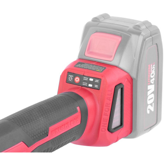 Brusca fără carbon Worcraft CAG-S20LiBS-125 ShareSYS, 125 mm, unghiulară, cu reglaj al turației, 20V Li-ion
