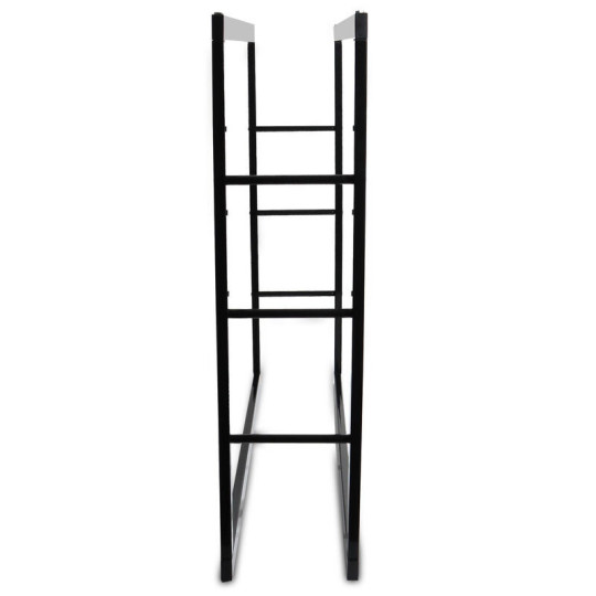 Stând mare din oțel pentru lemne de foc, de culoare neagră, 100x25x100 cm