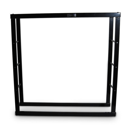 Stând mare din oțel pentru lemne de foc, de culoare neagră, 100x25x100 cm