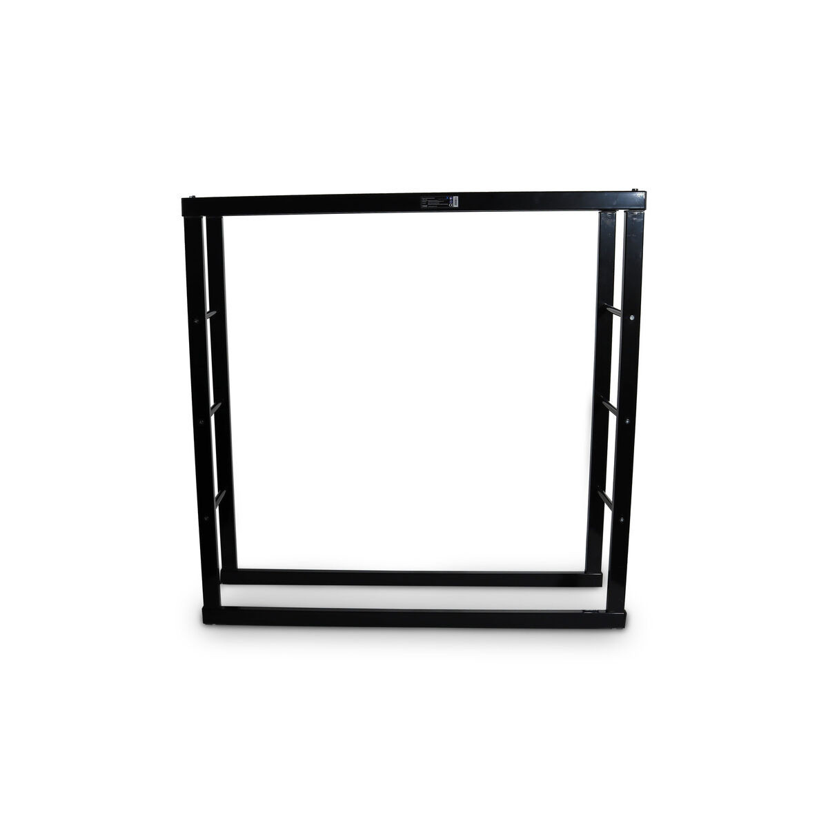 Stând mare din oțel pentru lemne de foc, de culoare neagră, 100x25x100 cm