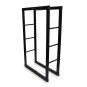 Rackuri de lemn metalice negre 60x25x100 cm