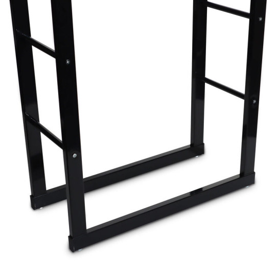Rackuri de lemn metalice negre 60x25x100 cm