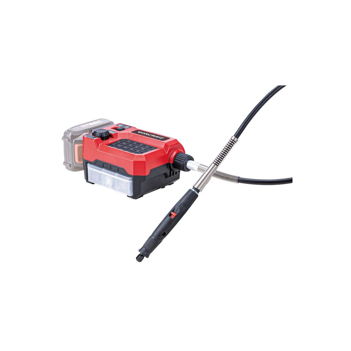 Mini polizor drept Worcraft CEMG-S20Li, ShareSYS, 20V Li-Ion, pentru găurire și șlefuire