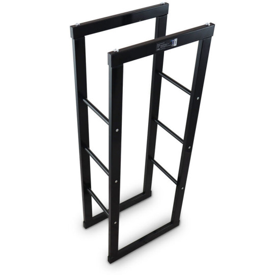 Stative pentru lemn din oțel de culoare neagră 40x25x100 cm