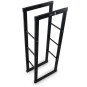 Stative pentru lemn din oțel de culoare neagră 40x25x100 cm