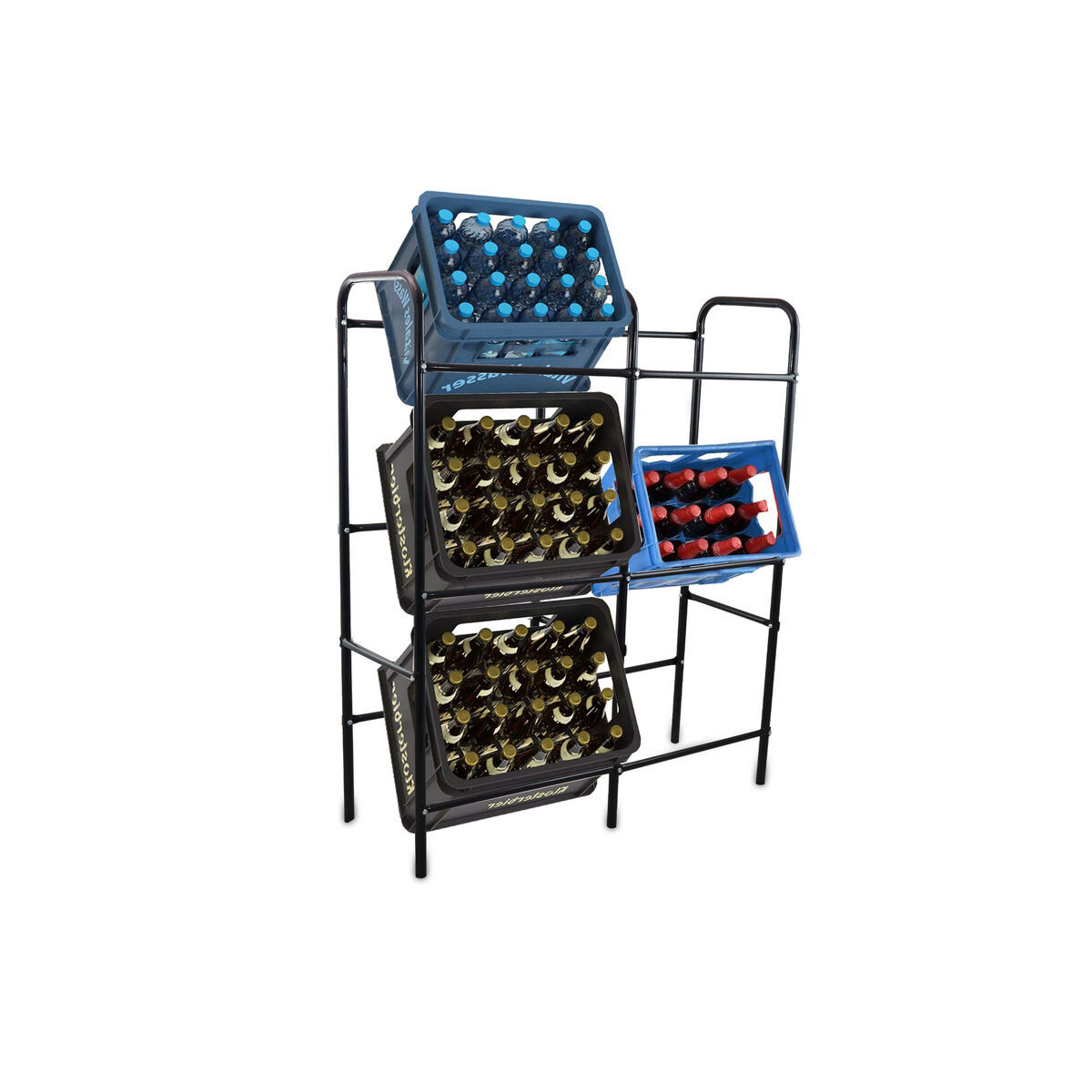 Raft metalic pentru cutii de băuturi