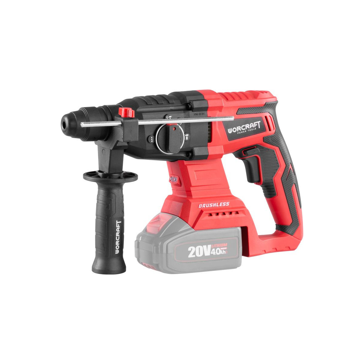 Ciocan fără fir Worcraft CRH-S20LiBA, 20V, ShareSYS, SDS+, 3J