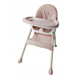 Scaun pentru hrănirea copiilor, de culoare roz, 4 în 1