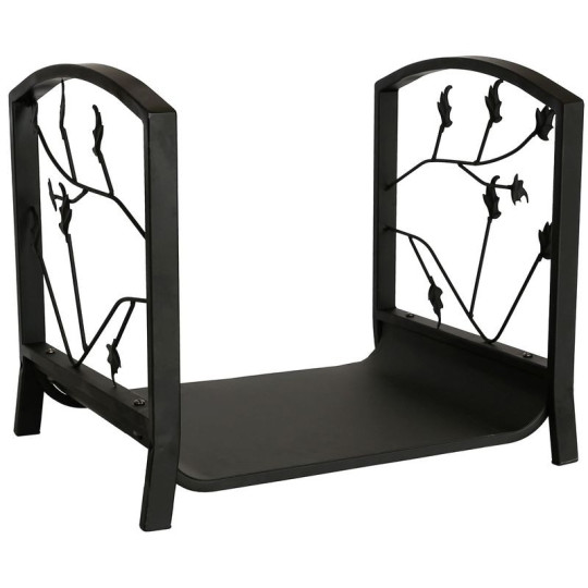 Suport negru pentru lemne de foc, 40x37 cm