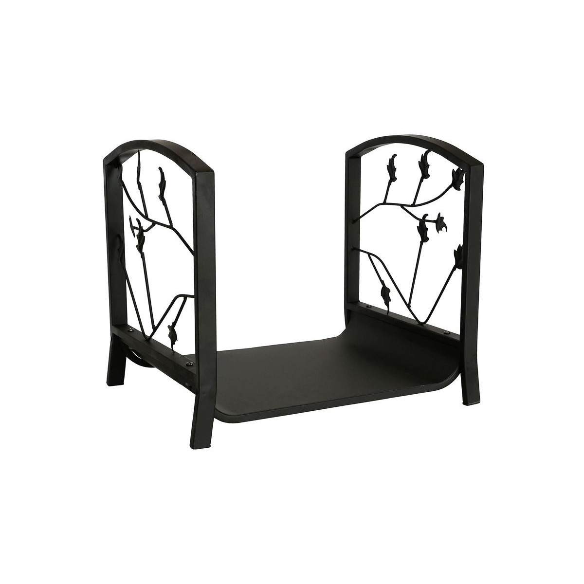 Suport negru pentru lemne de foc, 40x37 cm