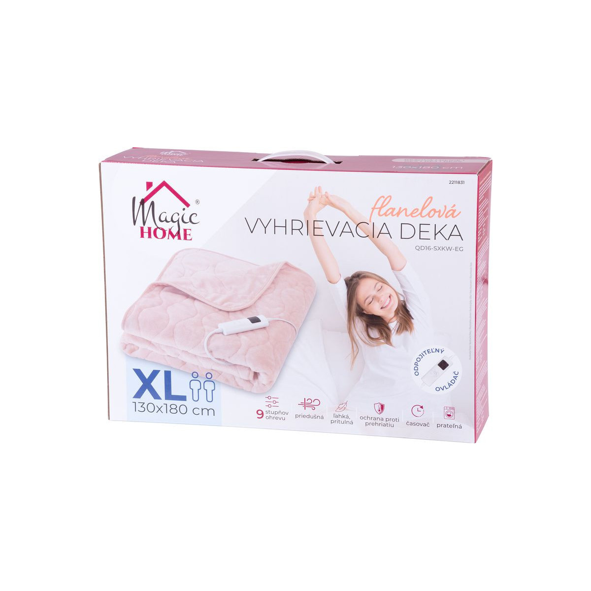 Pătura termică din flanel de culoare bej 180x130cm