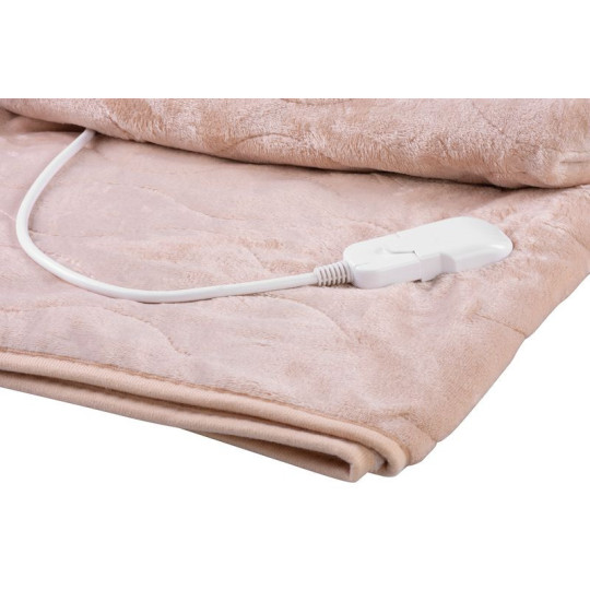 Pătura termică din flanel de culoare bej 180x130cm