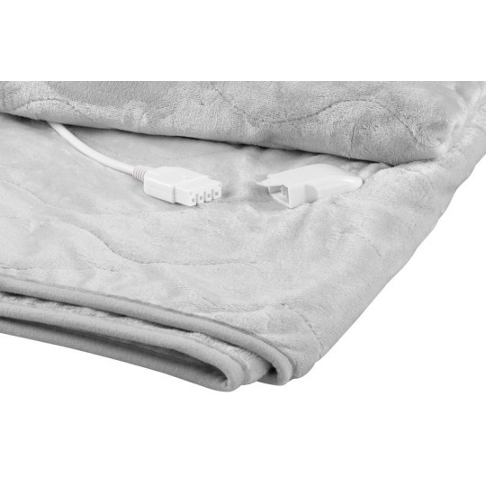 Pătură de flanel gri termică, 180x130cm