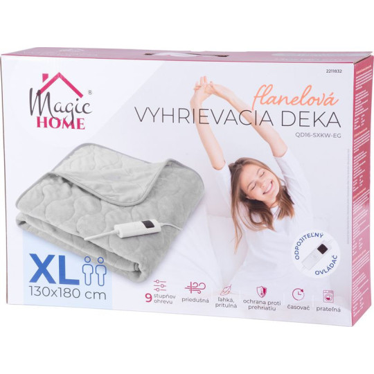 Pătură de flanel gri termică, 180x130cm