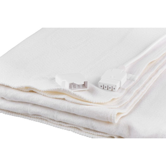Pătură termică pentru pat 2 în 1, pătură albă, 80x150 cm
