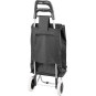 Cărucior de cumpărături negru cu benzi reflectorizante, 30 kg, 35x30x96 cm