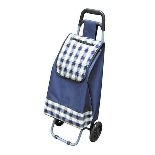 Cărucior de cumpărături de culoare albastră, 25kg, 35x30x94 cm