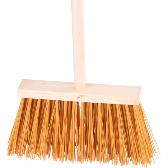 Mătura industrială maro Geco, 240 mm cu mâner de 1200 mm